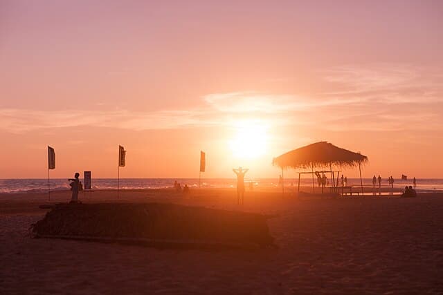 Sunset on the south coast