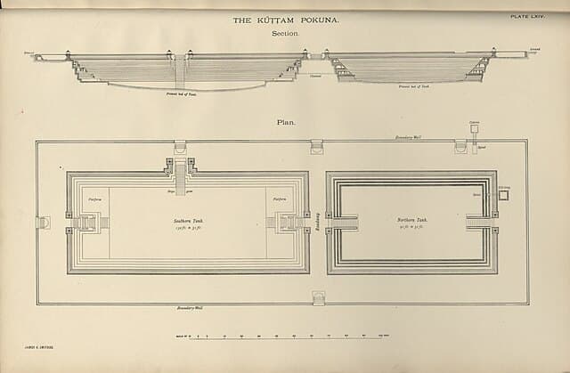 1896 architectural drawing of Kuttam Pokuna