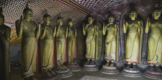 Dambulla cave interiors